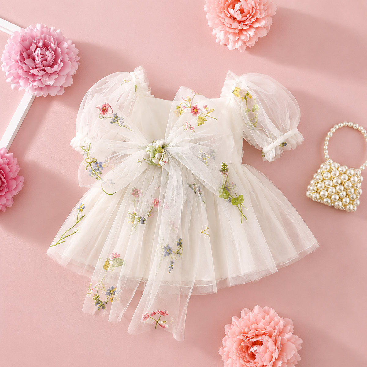 Robe Barboteuse Fleur Enchantée Bébé Fille
