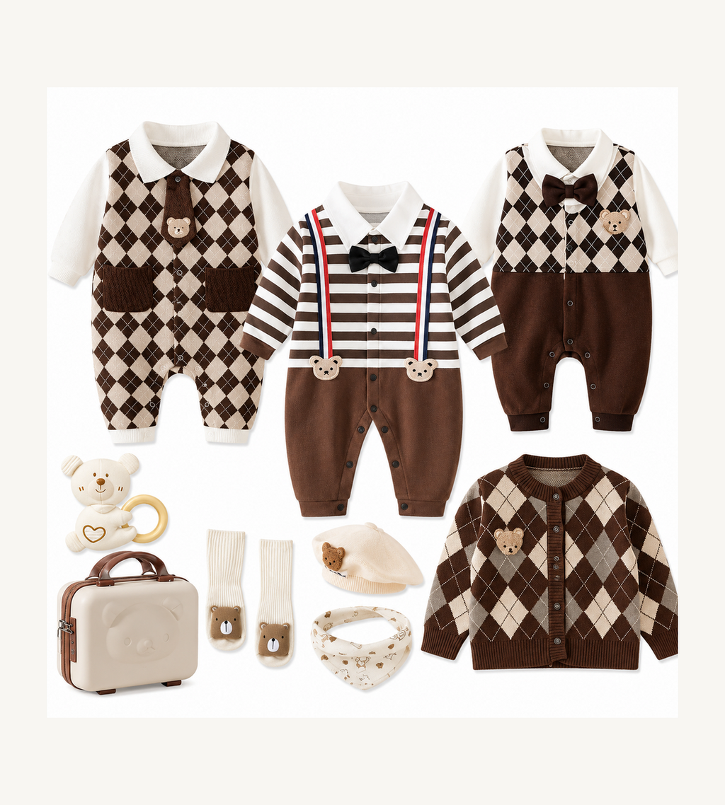 Coffret Naissance Gentleman Vintage – Collection Ours Brun