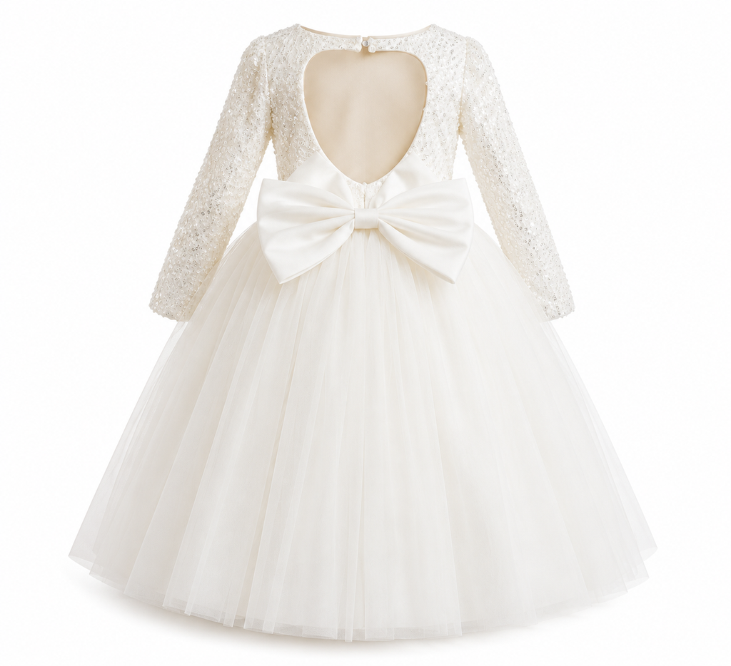 Robe de Cérémonie Princesse Ivoire Perlée