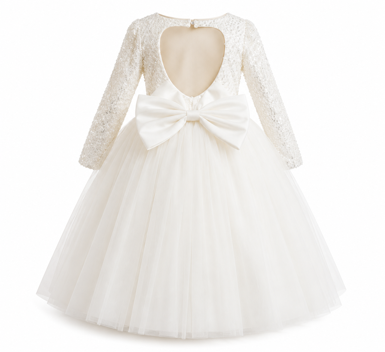 Robe de Cérémonie Princesse Ivoire Perlée