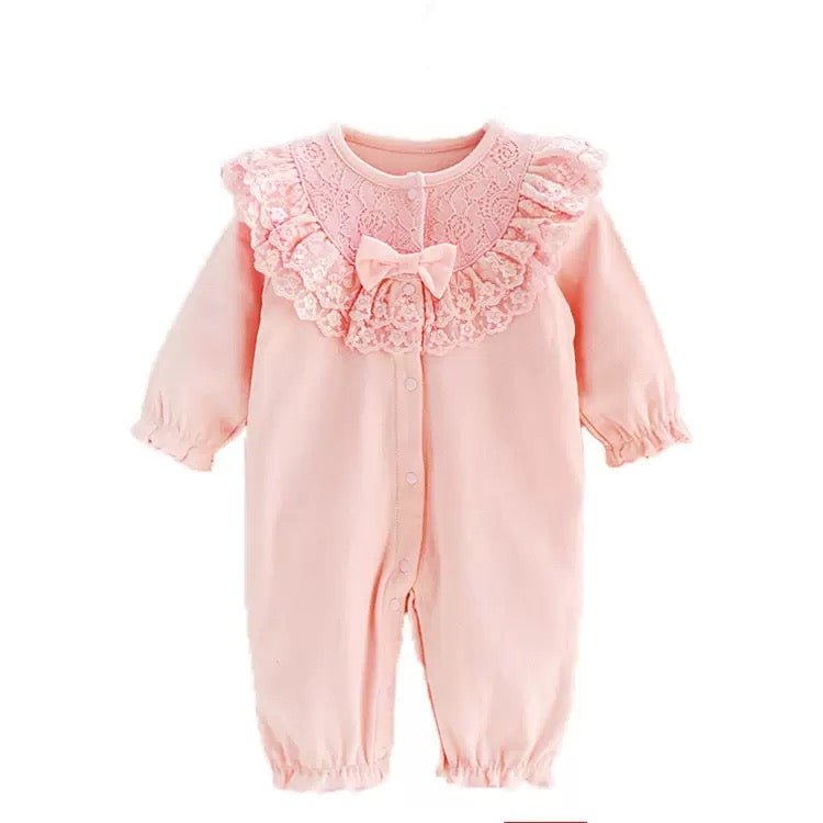 Barboteuse Dentelle Élégance Bébé Fille