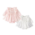 Robe Barboteuse Princesse Bébé Fille avec Bonnet