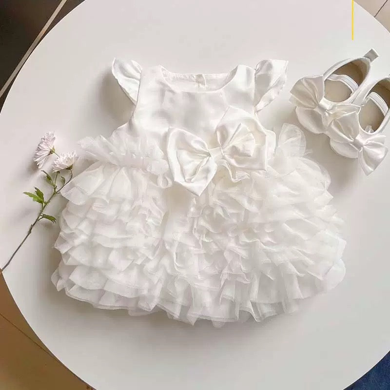 Robe Barboteuse Princesse Volants Bébé Fille