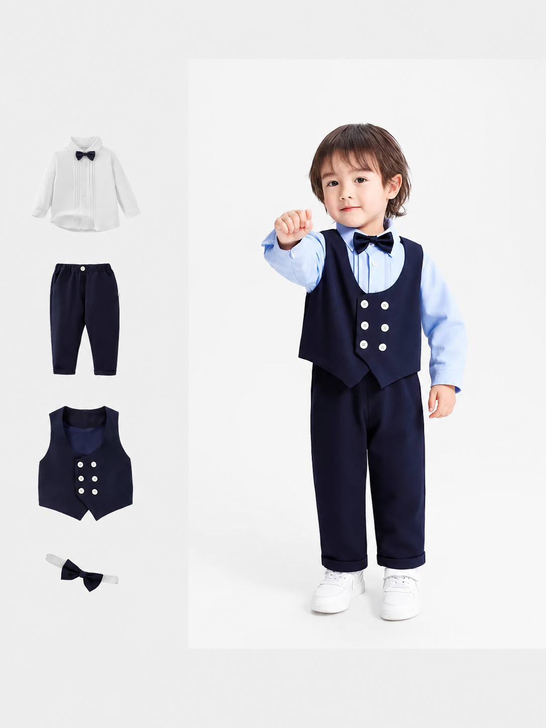 Ensemble Cérémonie Prestige Bleu Marine 4 Pièces