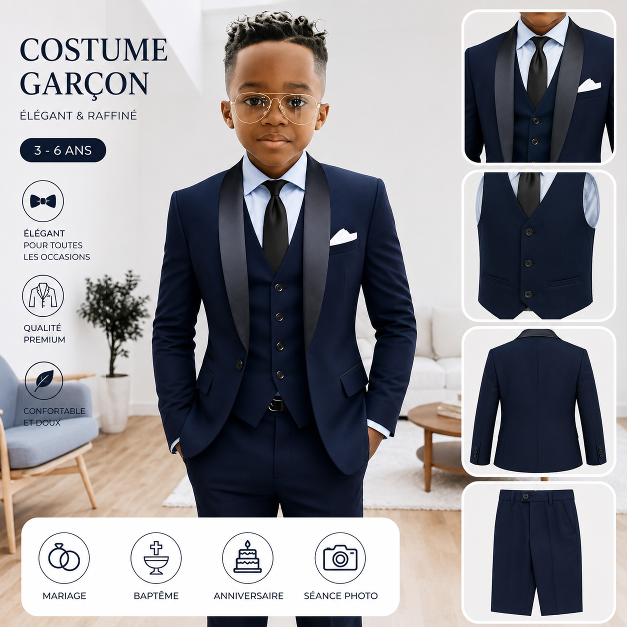 Costume Garçon Prestige 3 Pièces