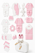 Coffret Naissance Luxe Rose – 27 Pièces avec Valisette